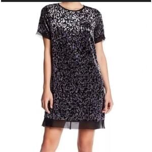 New! Superfoxx Leopard Metallic Overlay Mini Dress Party NYE